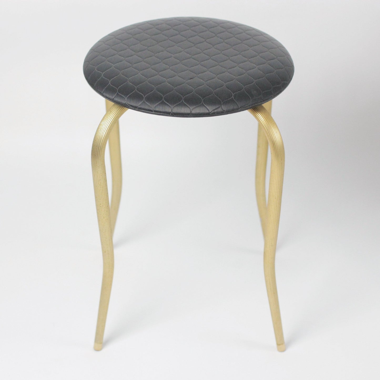1970s WAVY LEGS PADDED STOOL