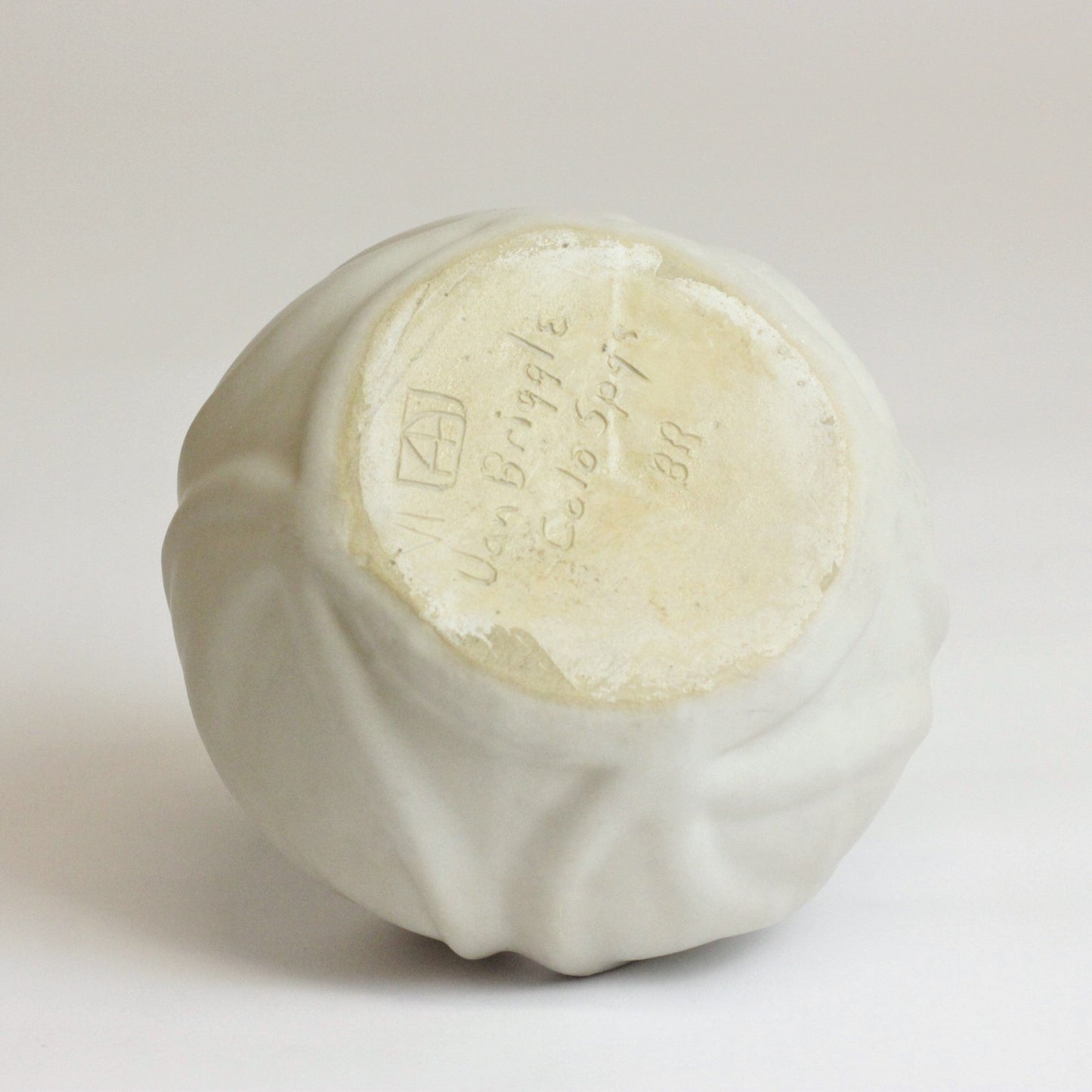 VAN BRIGGLE FLORAL SCULPTURAL BOWL