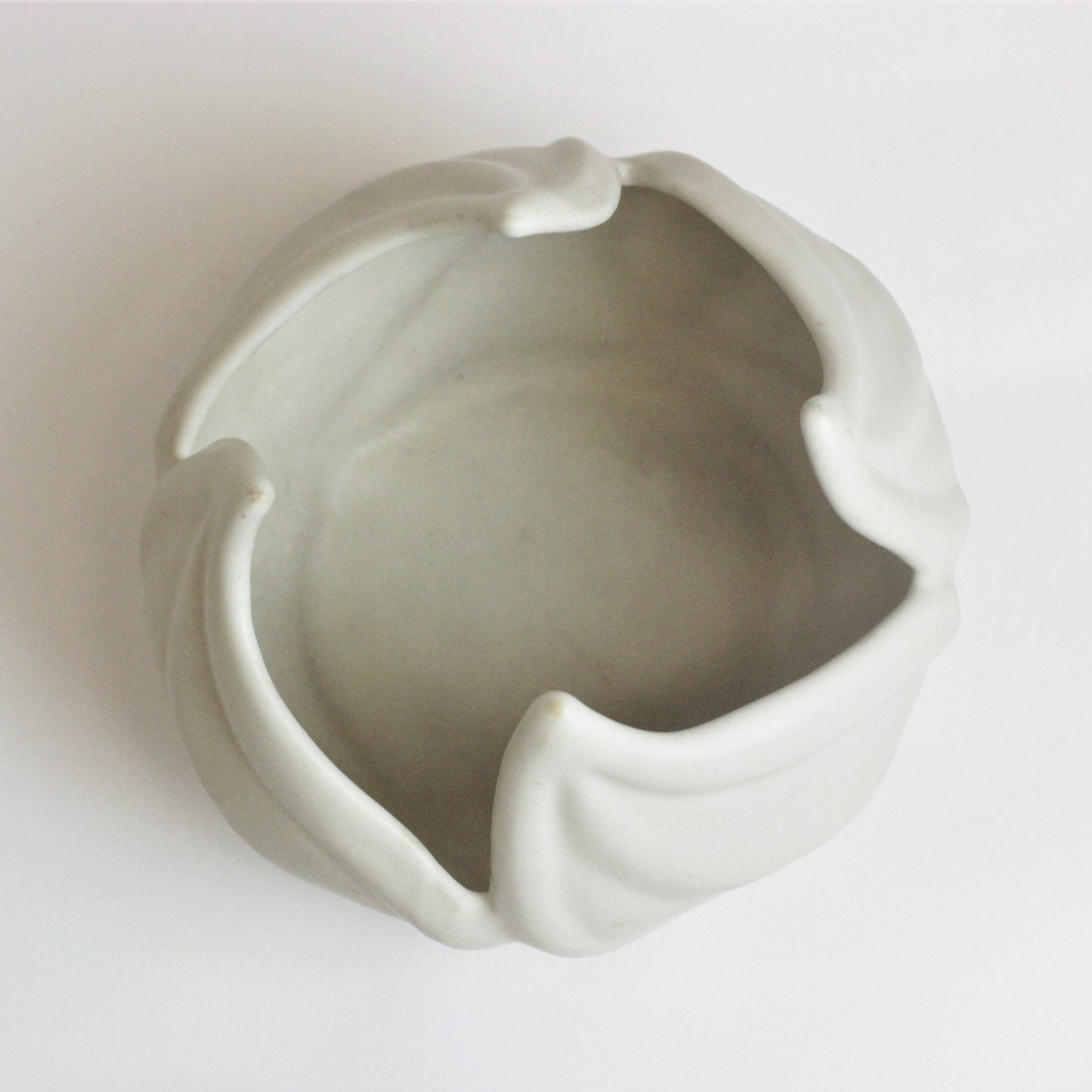 VAN BRIGGLE FLORAL SCULPTURAL BOWL