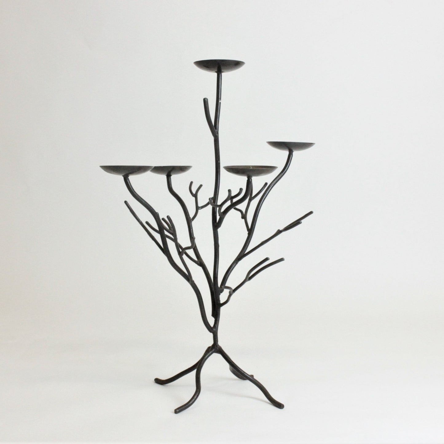 HANDMADE WROUGHT IRON CANDLEHOLDER