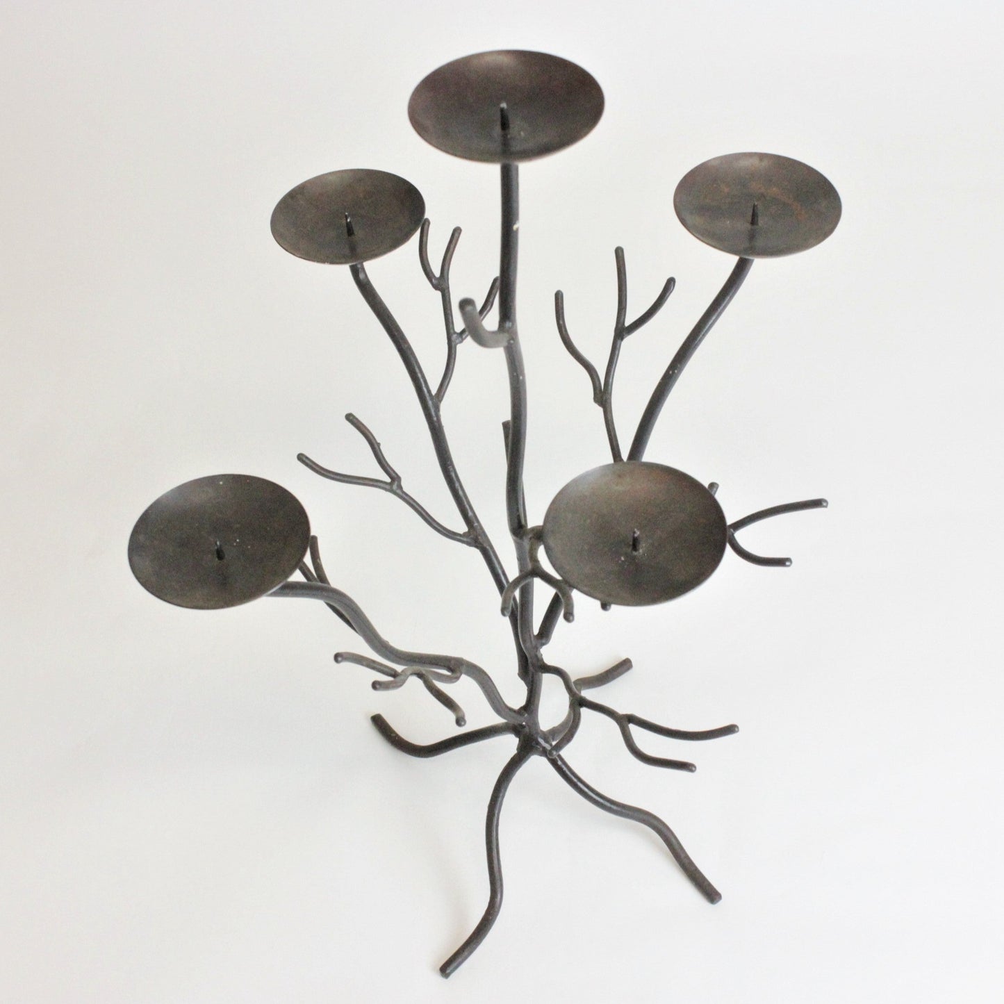 HANDMADE WROUGHT IRON CANDLEHOLDER
