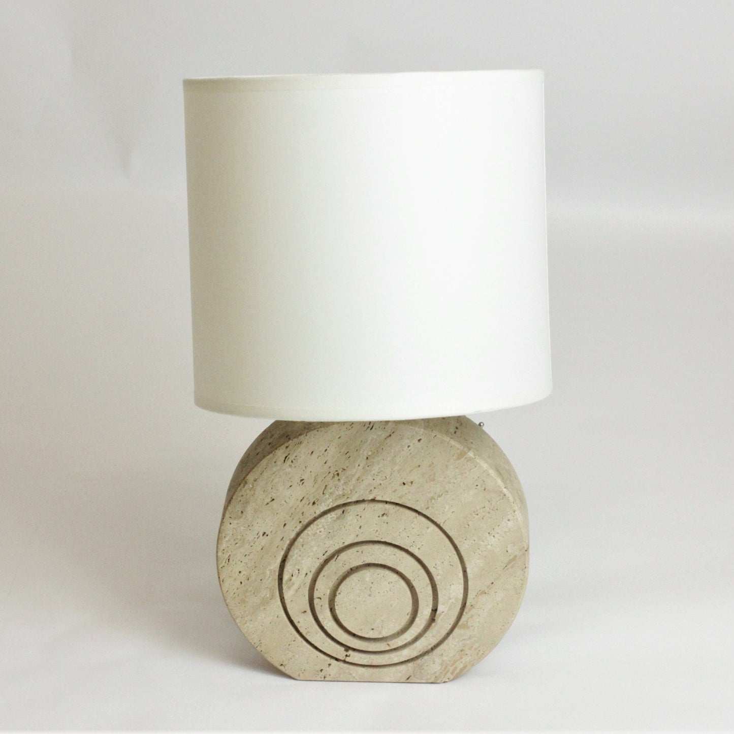 1970s FRATELLI MANNELLI TRAVERTINE TABLE LAMP