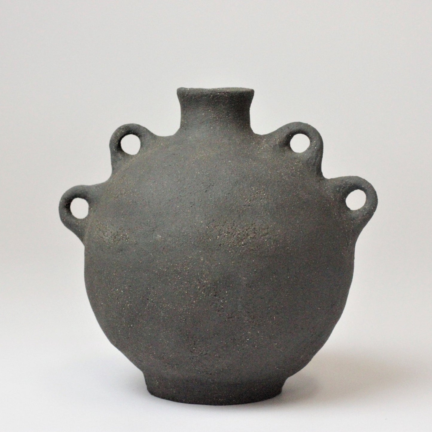 SANDSTONE WAVY HANDLED VASE II
