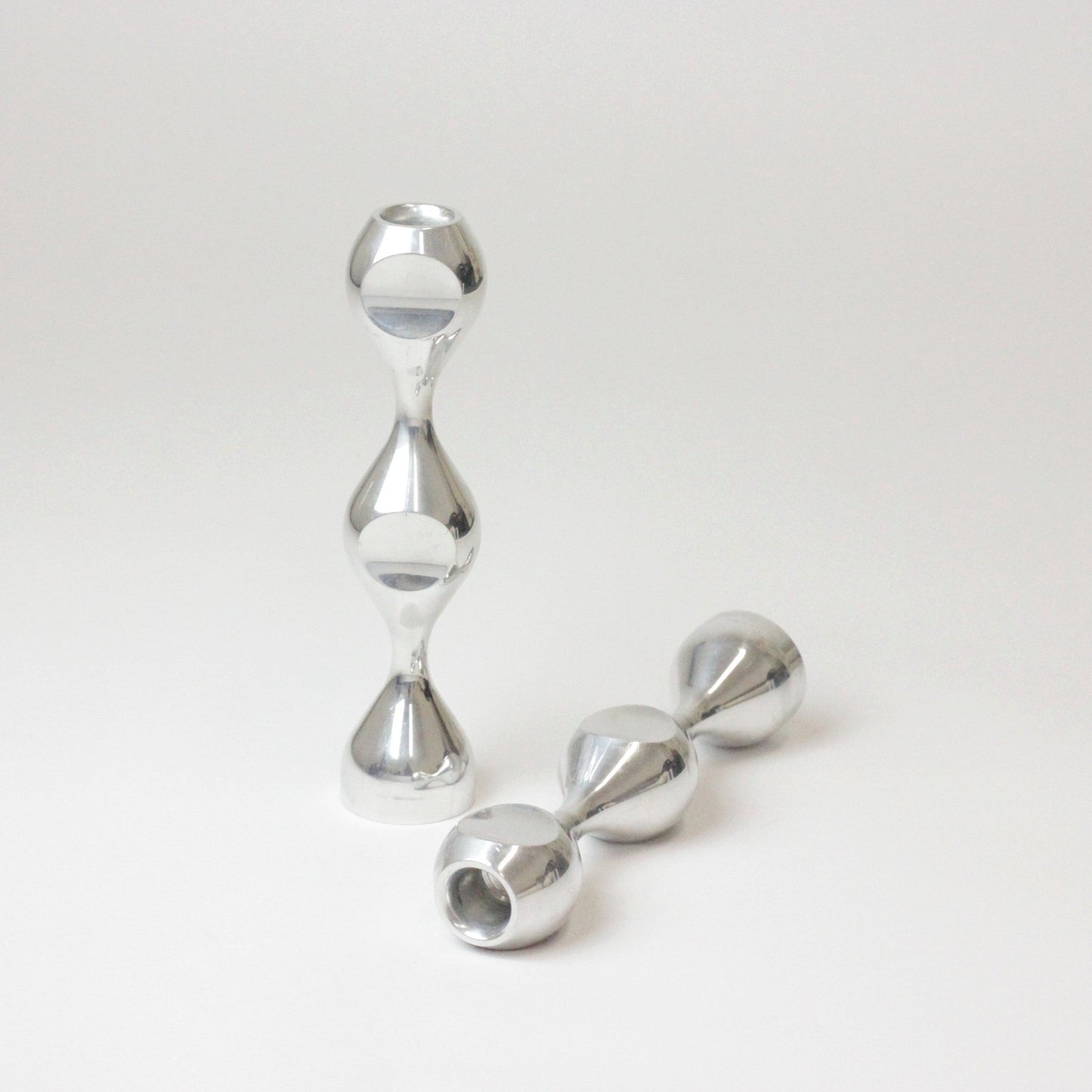 HANDCRAFTED TOTEM SILVER CANDLE HOLDERS