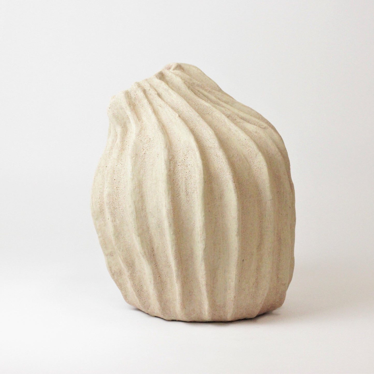 LARGE ORGANIC FORM STONEWARE VASE
