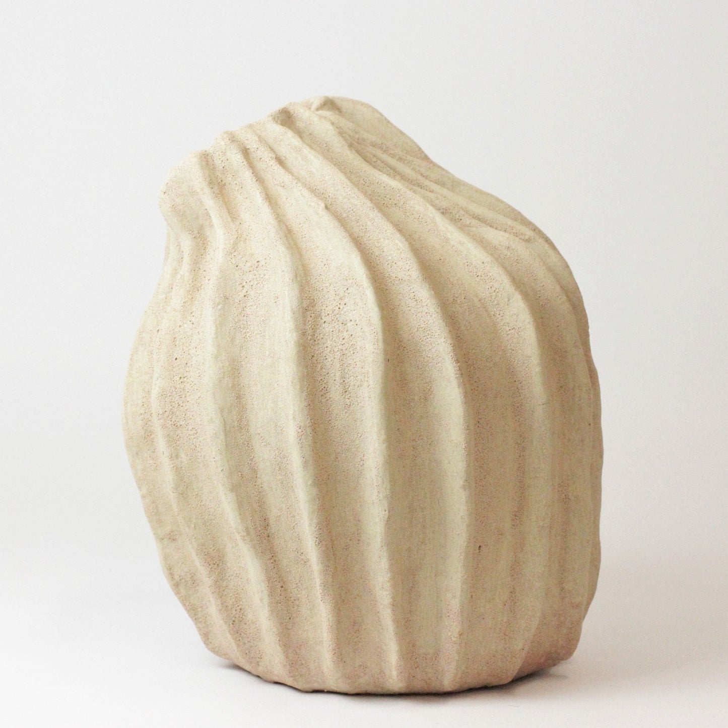 LARGE ORGANIC FORM STONEWARE VASE