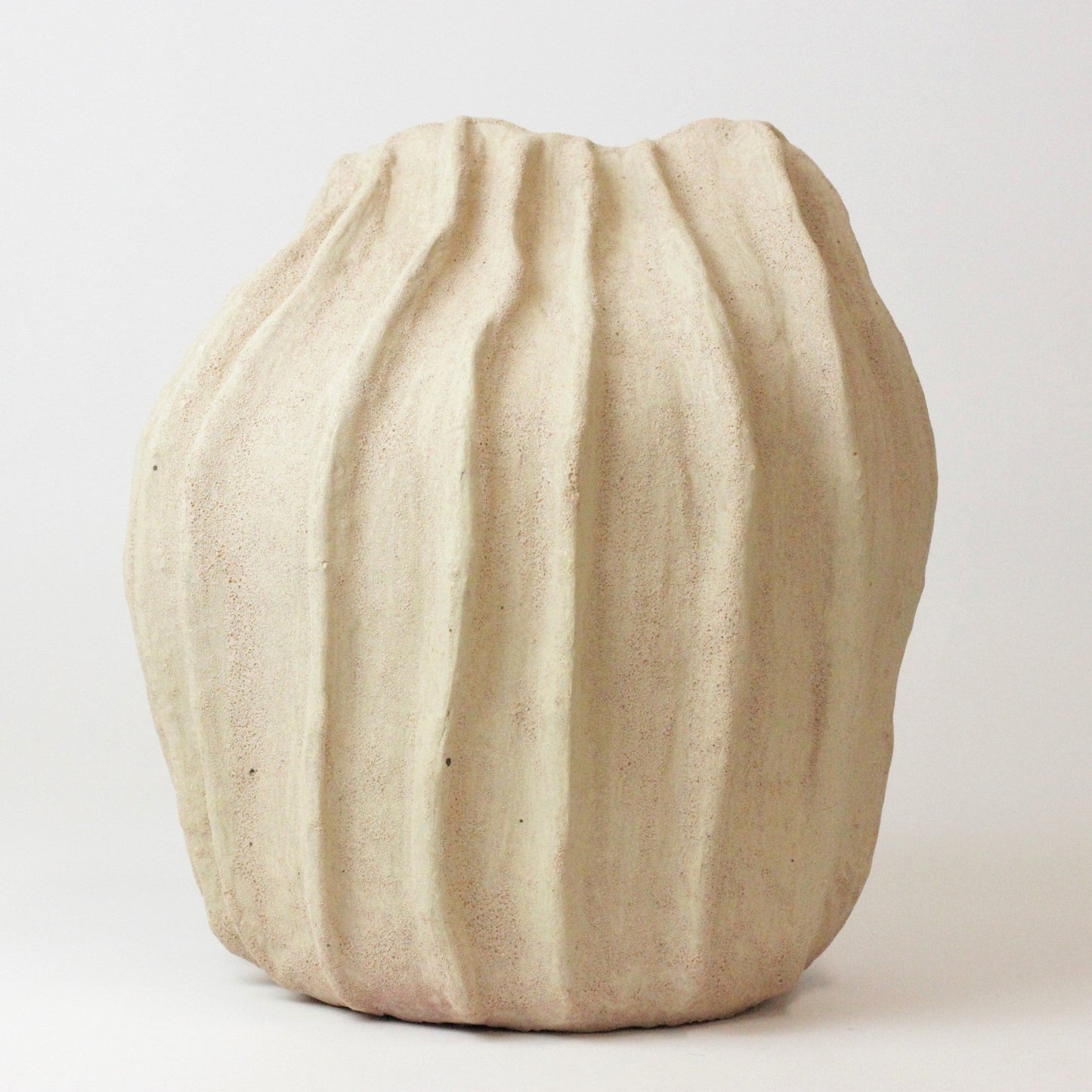 LARGE ORGANIC FORM STONEWARE VASE
