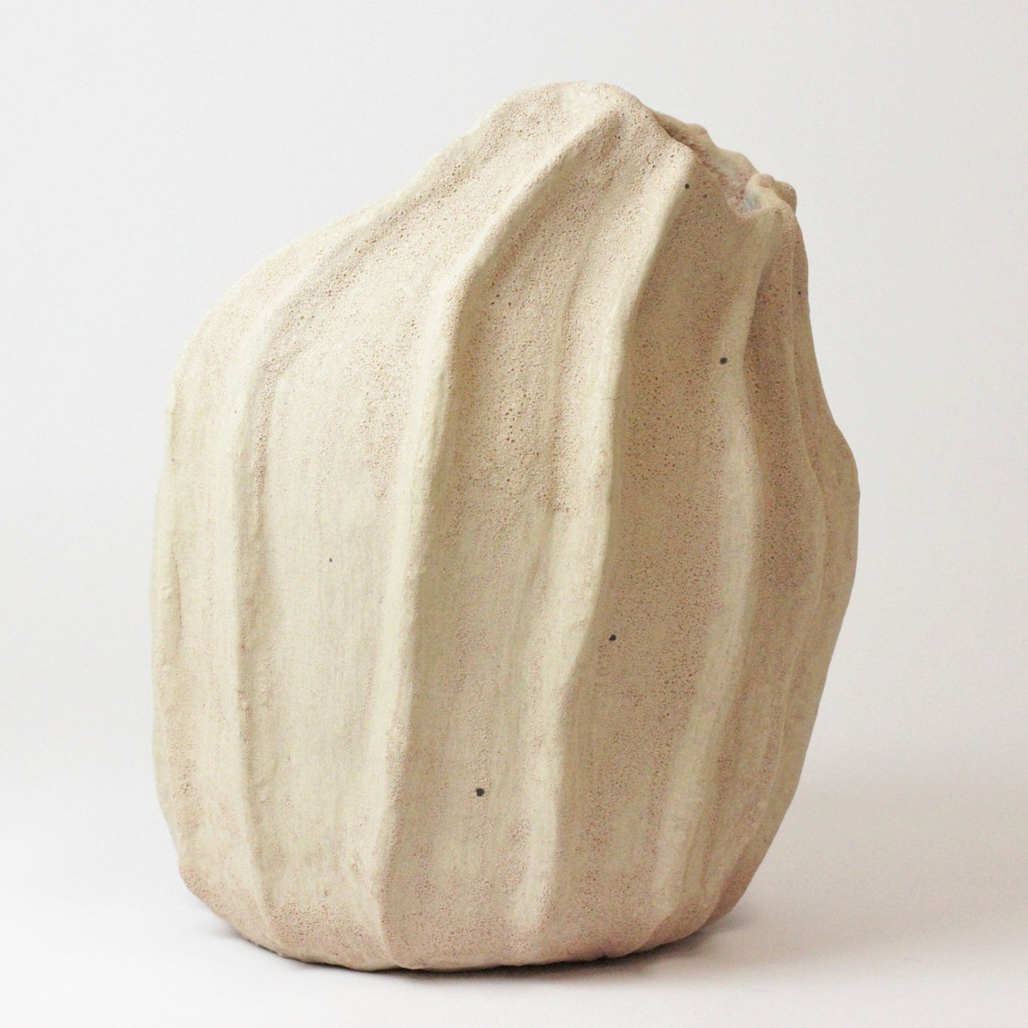 LARGE ORGANIC FORM STONEWARE VASE