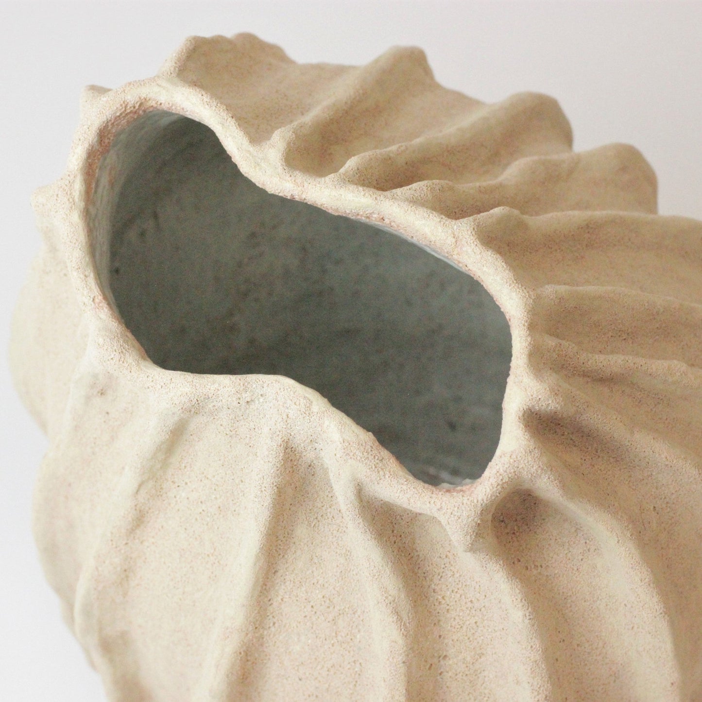 LARGE ORGANIC FORM STONEWARE VASE