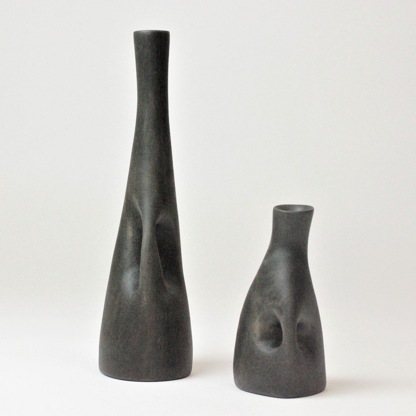 ABSTRACT WOODEN VASE SET