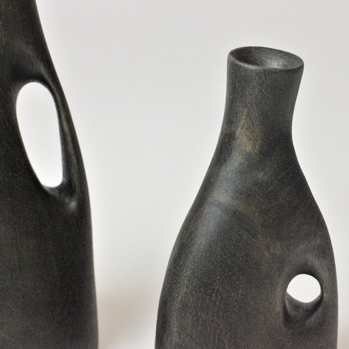 ABSTRACT WOODEN VASE SET
