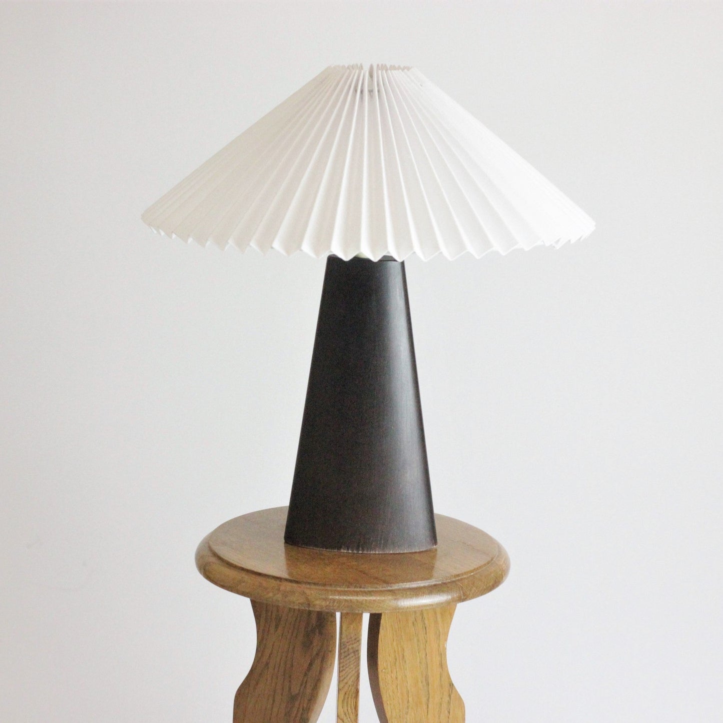HANDMADE MID-CENTURY WALNUT TABLE LAMP