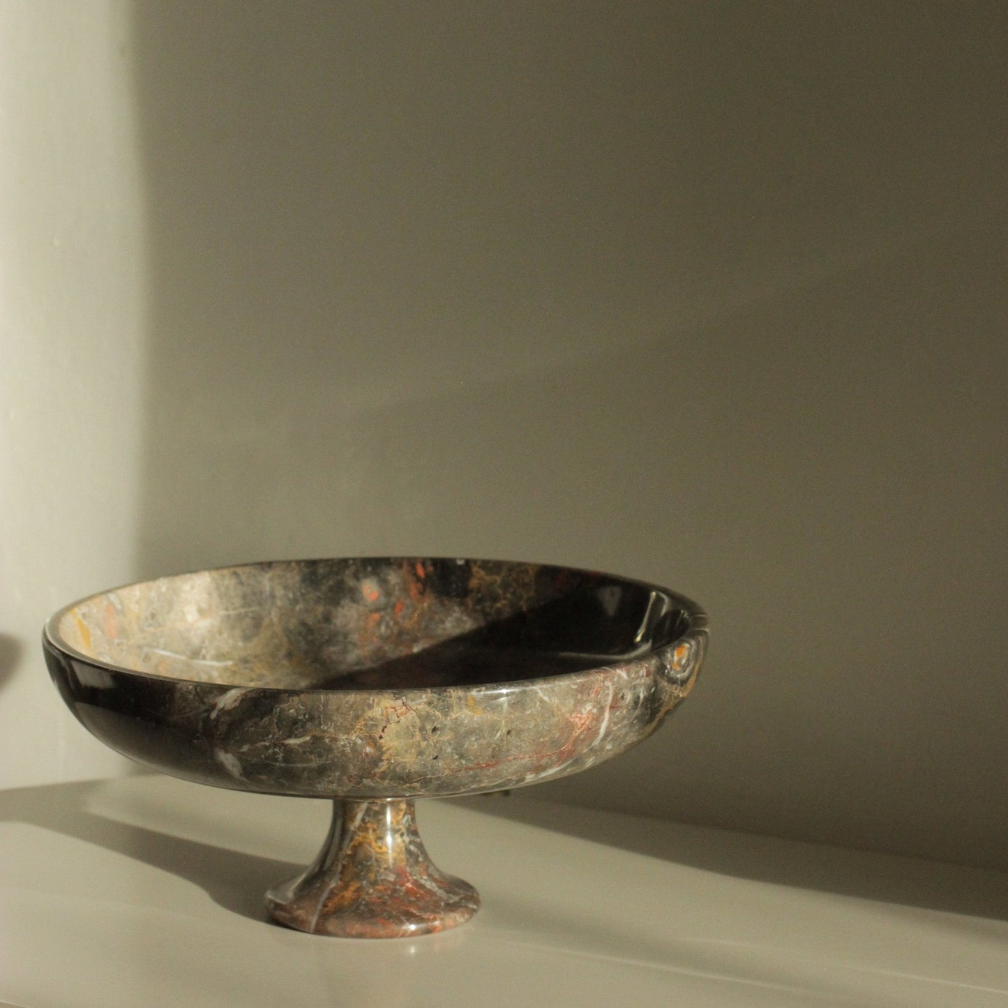 MARBLE PEDESTAL BOWL