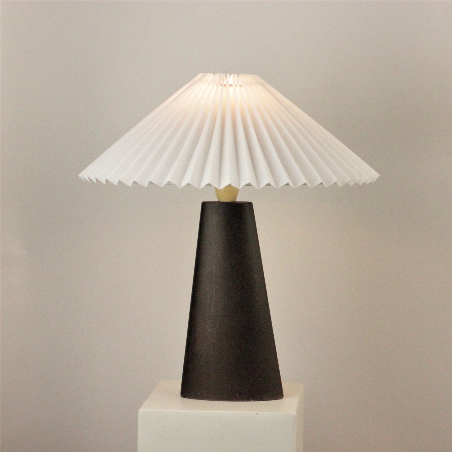 HANDMADE MID-CENTURY WALNUT TABLE LAMP