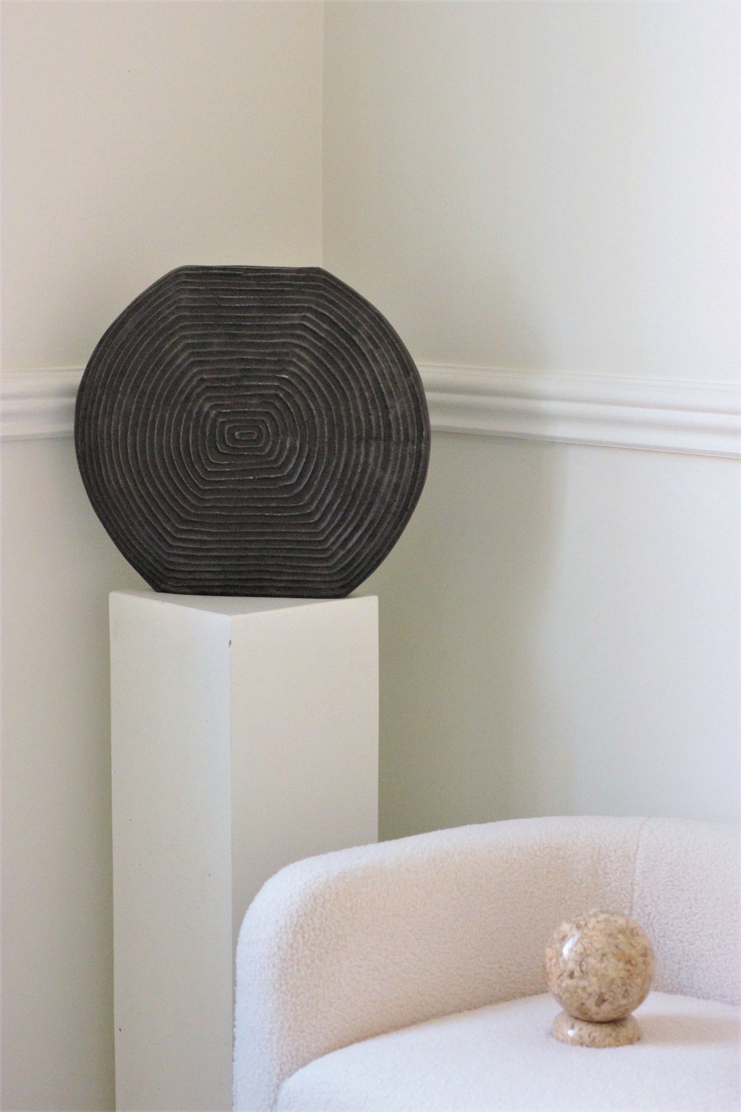 LARGE SPHERICAL HANDCRAFTED VASE