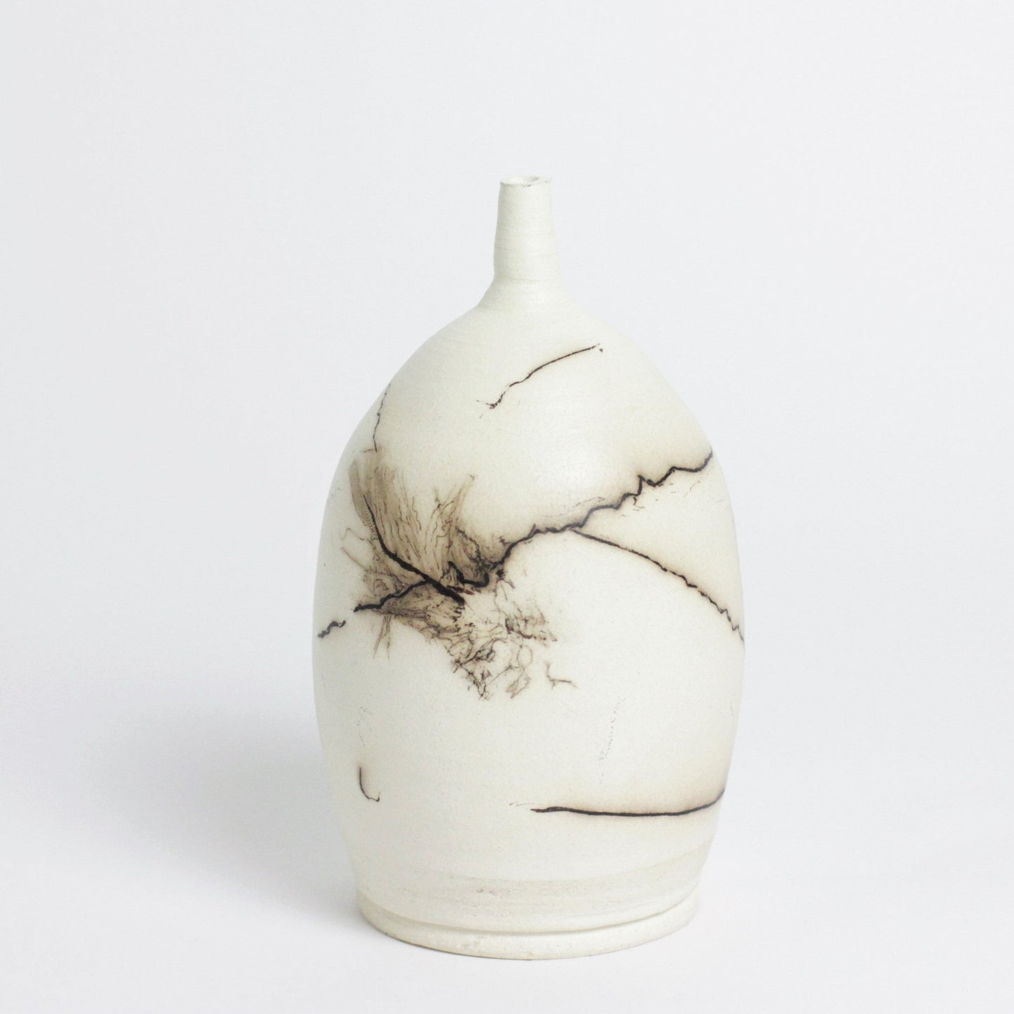 RAKU-STYLE BUD VASE