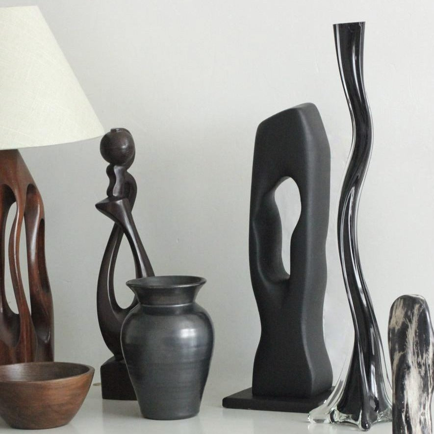 HANDMADE BIOMORPHIC WOODEN TABLE LAMP