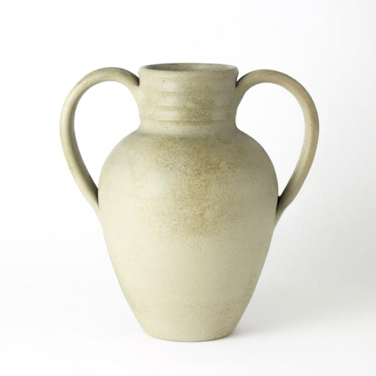 STONEWARE DOUBLE-HANDLED POT