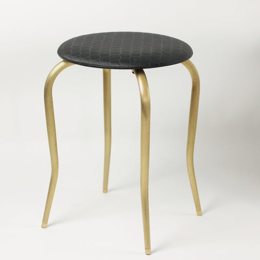 1970s WAVY LEGS PADDED STOOL