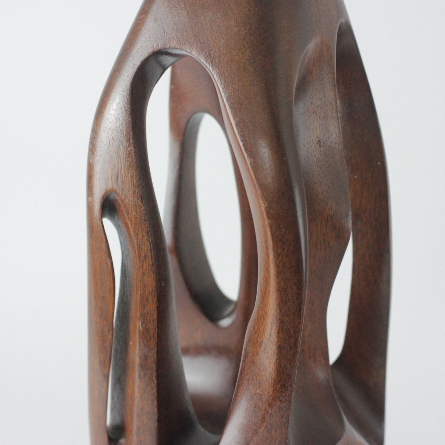 HANDMADE BIOMORPHIC WOODEN TABLE LAMP