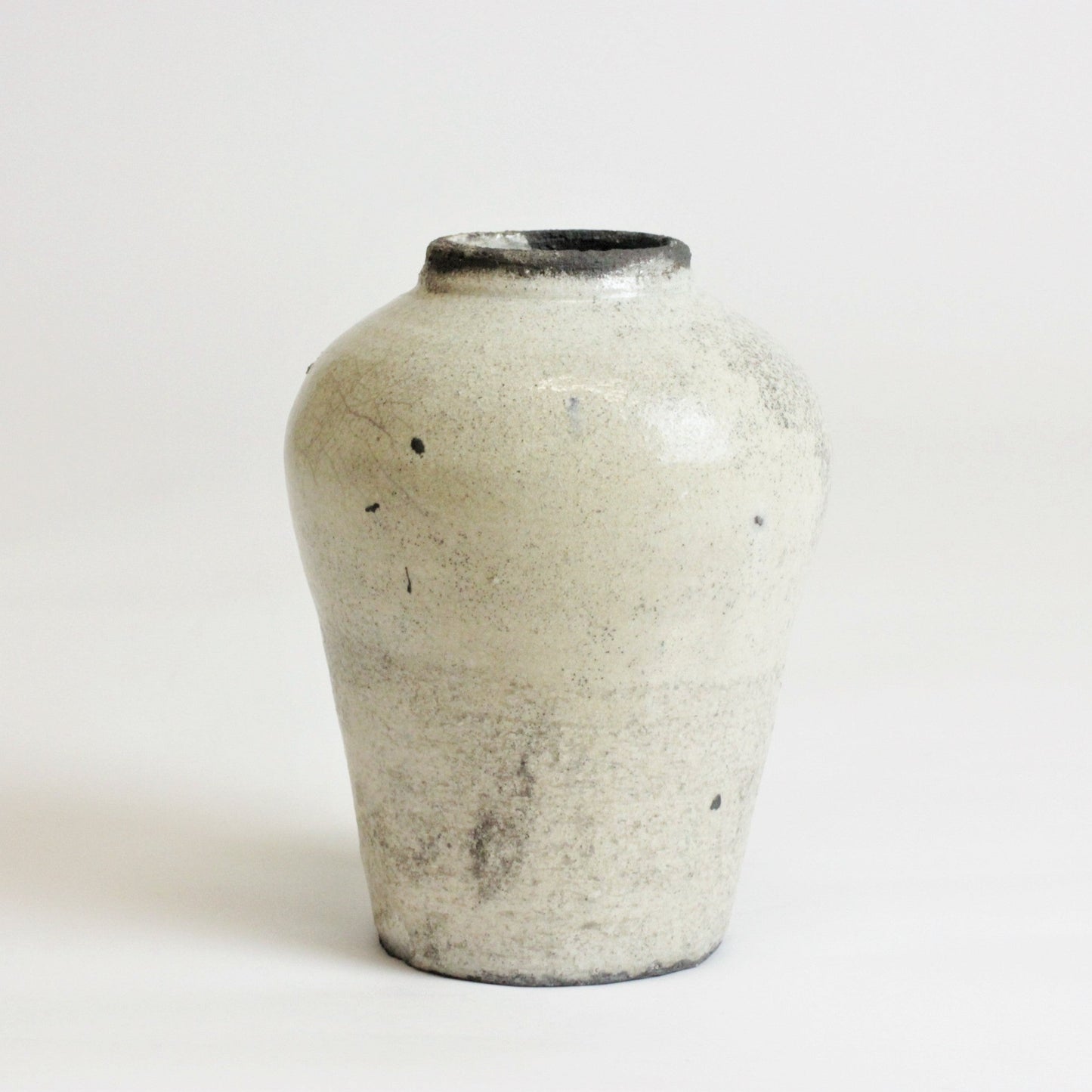 HANDMADE CRACKLE-STYLE RAKU VASE