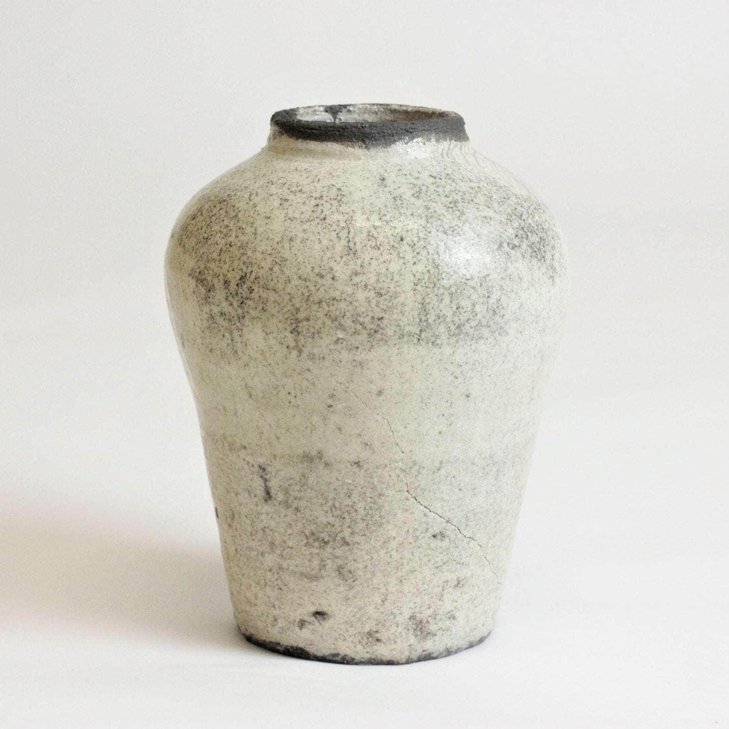 HANDMADE CRACKLE-STYLE RAKU VASE