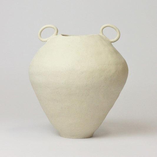 LARGE SANDSTONE AMPHORA-STYLE VASE