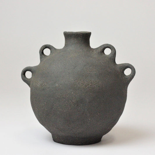 SANDSTONE WAVY HANDLED VASE II