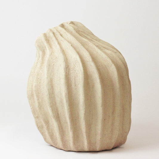 LARGE ORGANIC FORM STONEWARE VASE