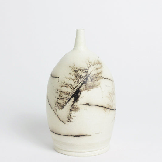RAKU-STYLE BUD VASE