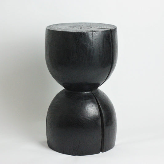 YAKISUGI WOODEN SIDE TABLE / STOOL